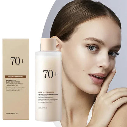 ANUA RICE 70+ CERAMIDE GLOW MILKY TONER ( 250ml )